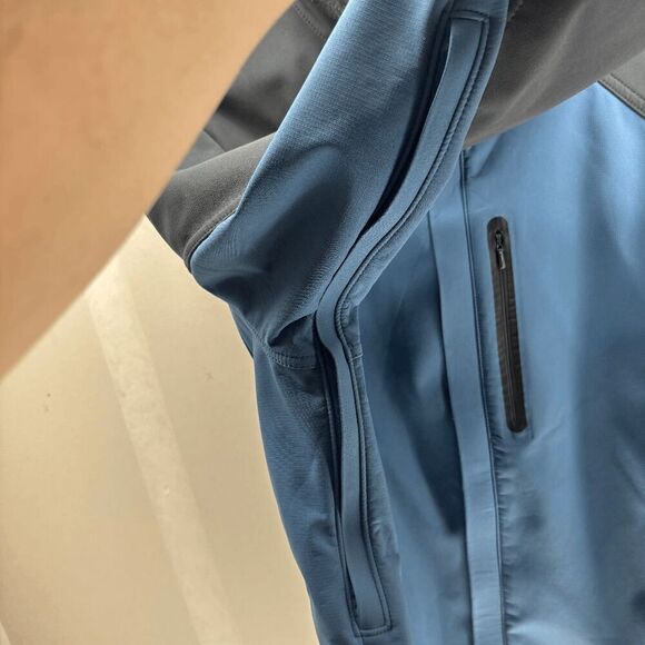 L.L. Bean Early & Late Season Spring Ski Jacket Shell Armpit Zips Blue Black XL - Picture 5 of 10